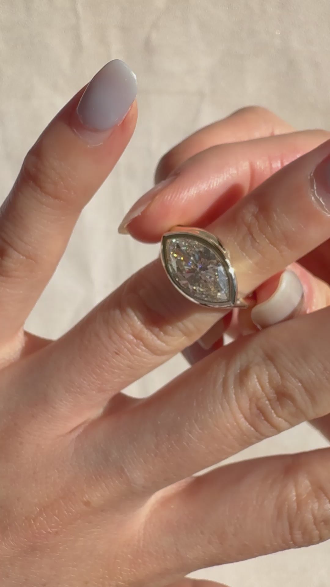 Anel de diamante e moissanita Just Us