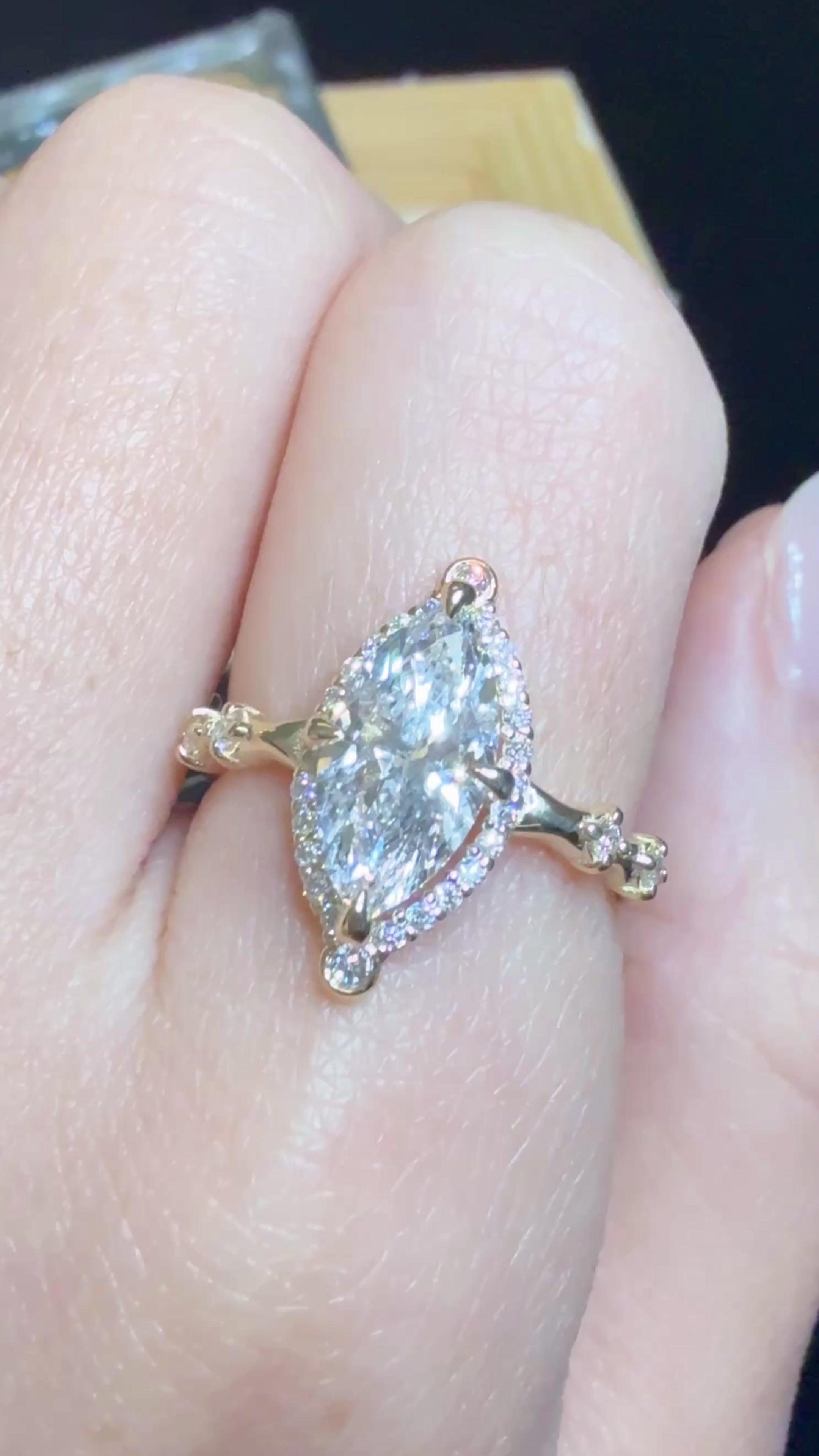 Anel de diamante e moissanita Just Us