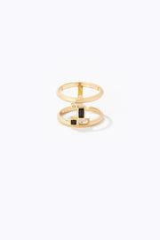 Gentle Mind Black Onyx Ring - 14k Plated Gold