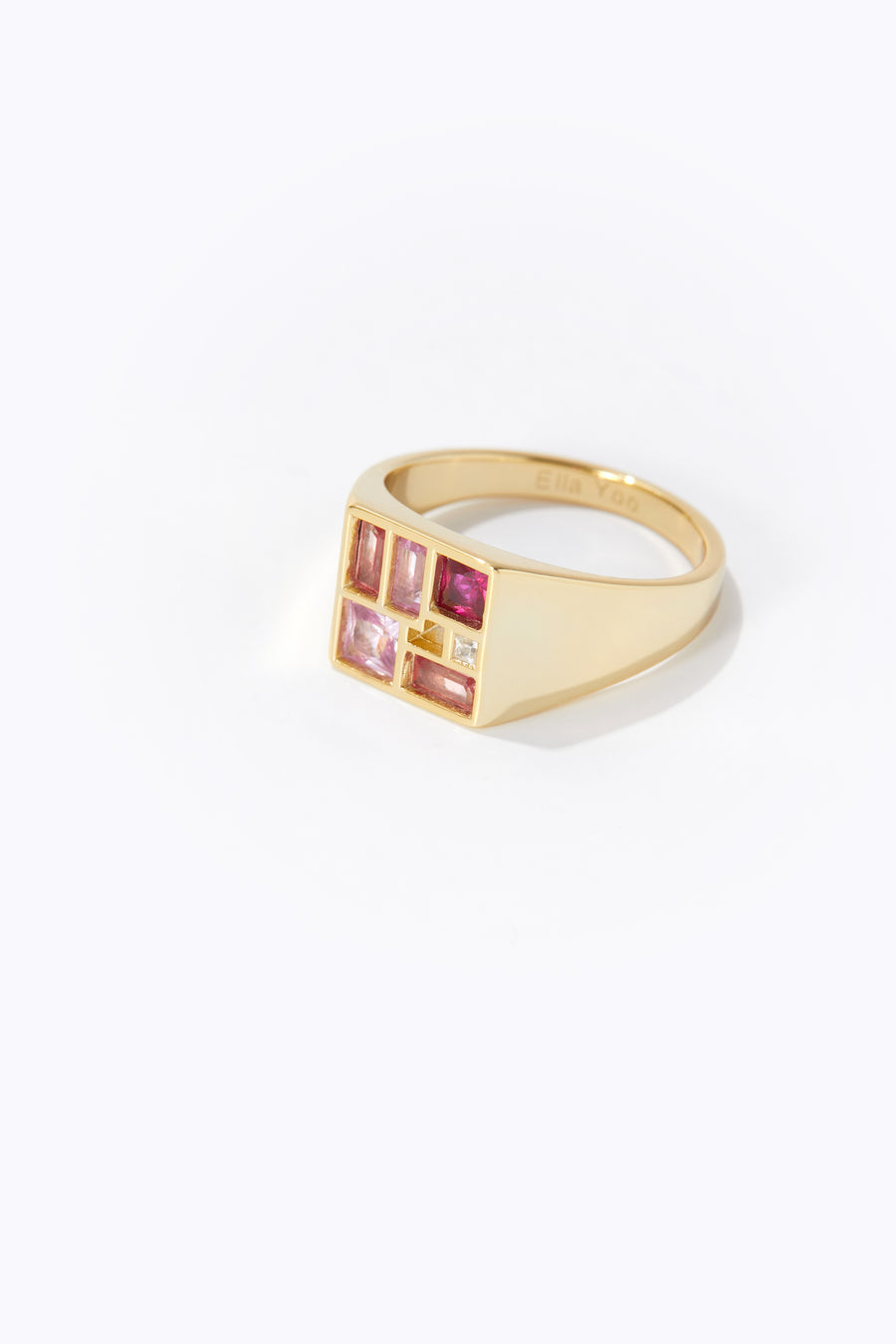 Poetic Mind Ruby Ring - 14k Plated Gold