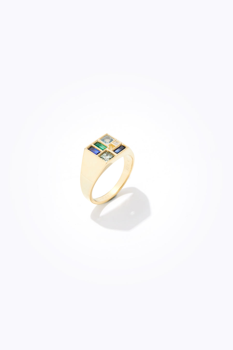 Poetic Mind Blue Sapphire Ring - 14k Plated Gold